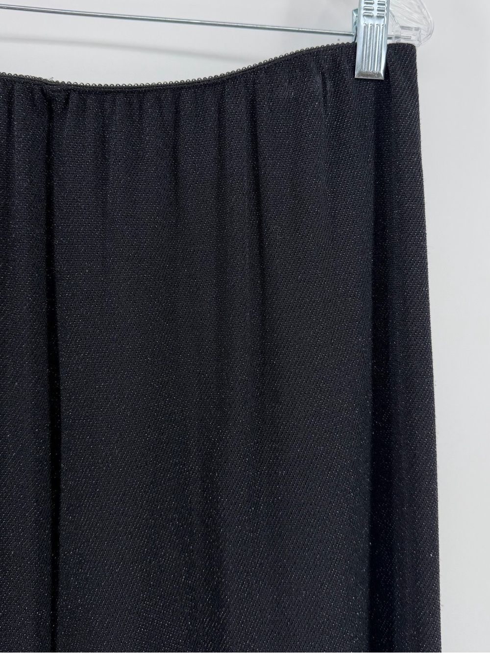 Alex Evenings Black Metallic Knit Straight Leg Pull-On Pants, Women's 1X - Picture 3 of 8